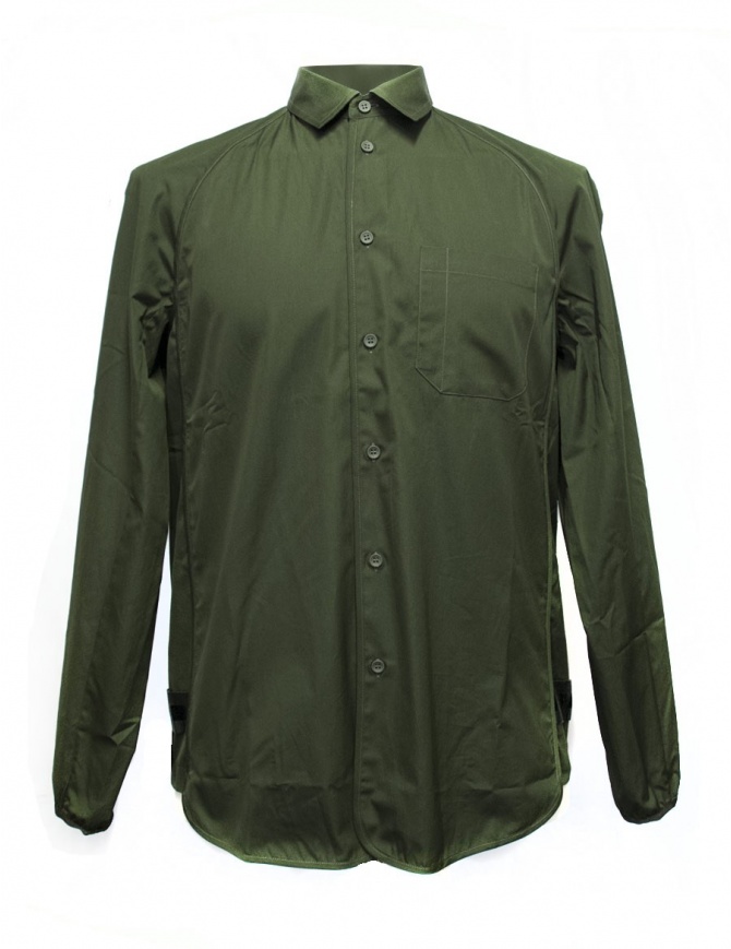 Camicia OAMC verde militare con bordo elastico I022288 GREEN camicie uomo online shopping