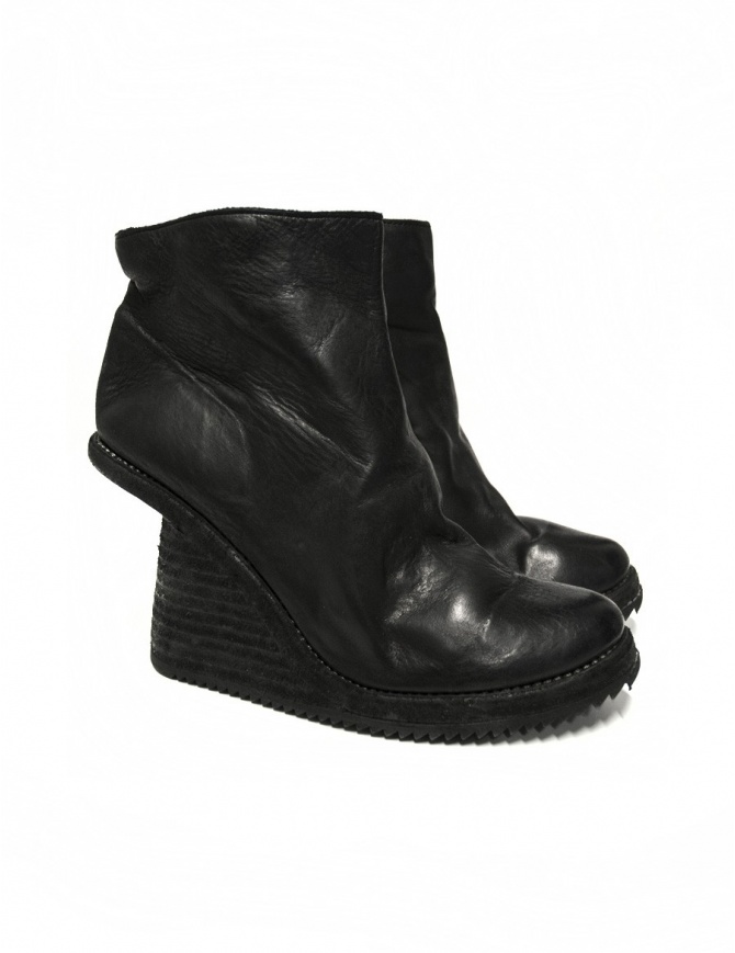 Black leather ankle boots 6006V Guidi 6006V HORSE FG BLKT womens shoes online shopping