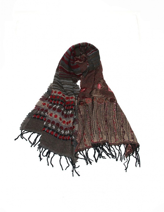 As Know As AsZacca flower scarf ZV0503 BROWN scarves online shopping