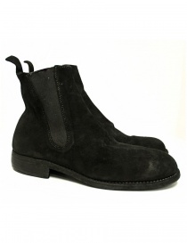 Black suede leather ankle boots 96 Guidi 96-CALF-REVE