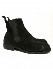 Black suede leather ankle boots 96 Guidi 96-CALF-REVE order online