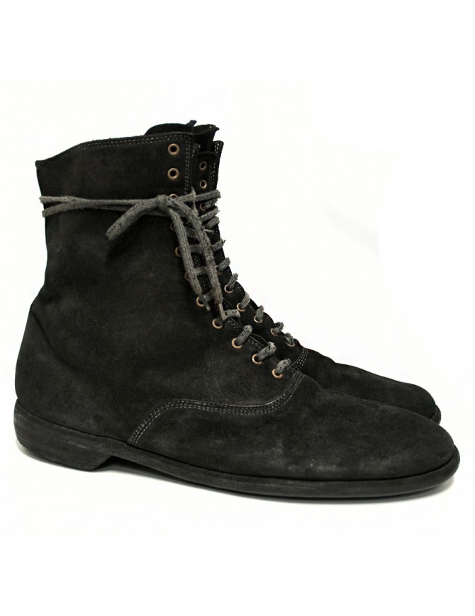 Guidi 212 black suede leather ankle boots 212-CORDOVAN
