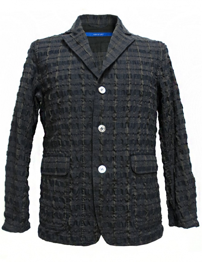 Sage de Cret grey prominent check texture jacket 31-70-3988 JACKET COL20 mens suit jackets online shopping