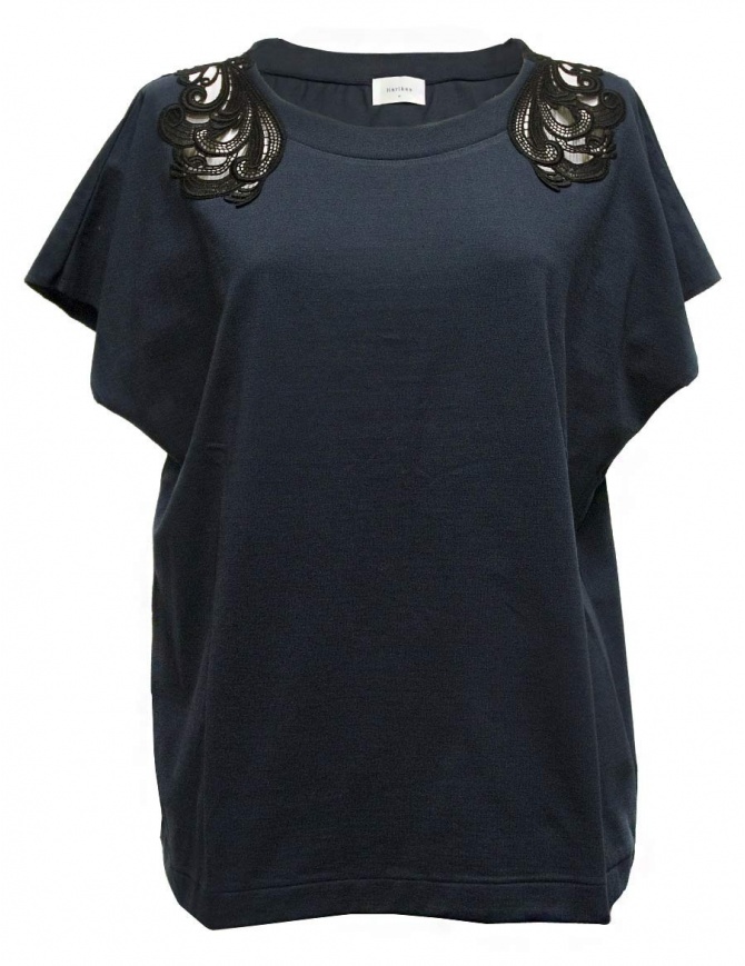 Maglia a manica corta Harikae colore navy SS7H0033-T_SHIRTNA maglieria donna online shopping