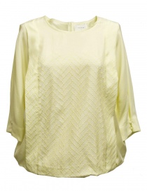 Camicia Harikae in seta colore giallo SS17H0027-SILK-BLOUS