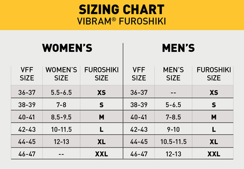 Vibram Size Chart Men